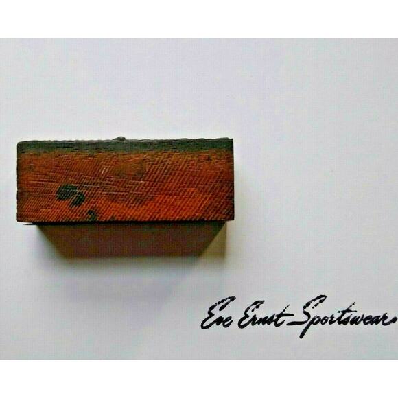 Eve Ernst Sportswear Metal Wood Vintage Printers Stamp Plate Atlantic City NJ - Picture 3 of 5
